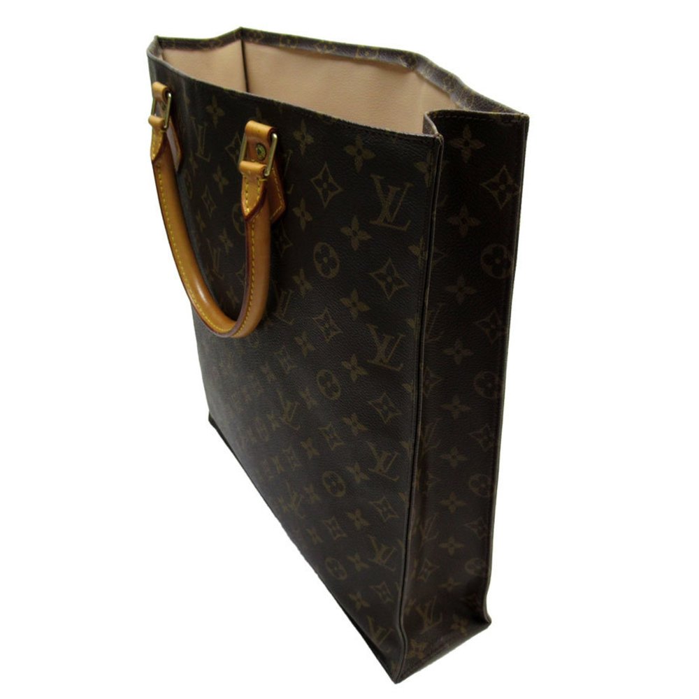 Louis Vuitton LOUIS VUITTON Handbag Monogram Sac Plat Canvas Brown Gold Men's... - Picture 2 of 5